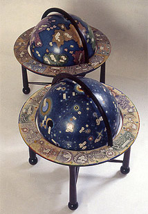Terrestrial and celestial Humument Globes, 1989 (Victoria & Albert Museum)