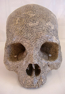 A Humument skull, 1996